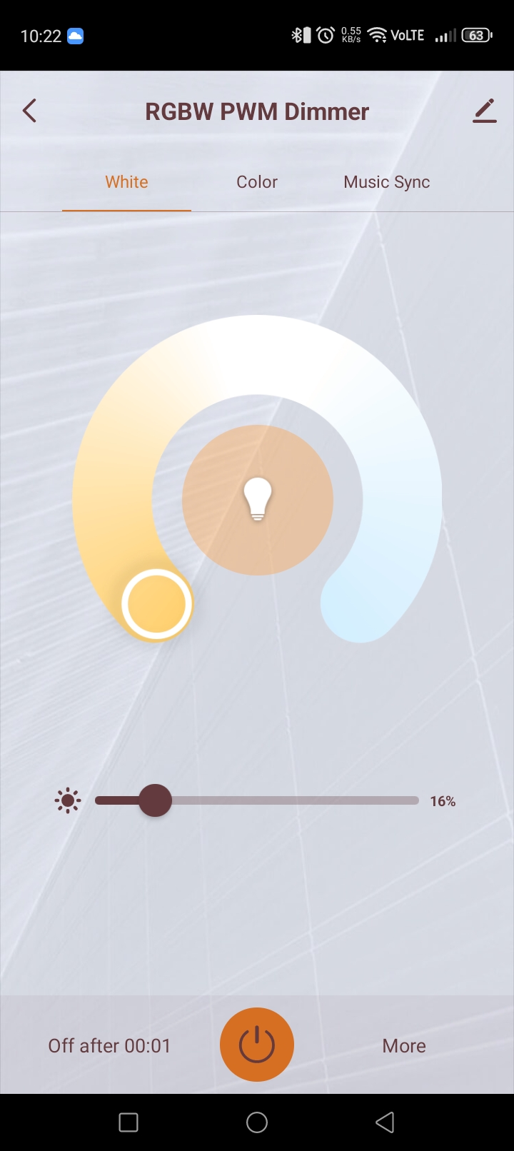 GEYER Smart CCT colour-temperature-control screen