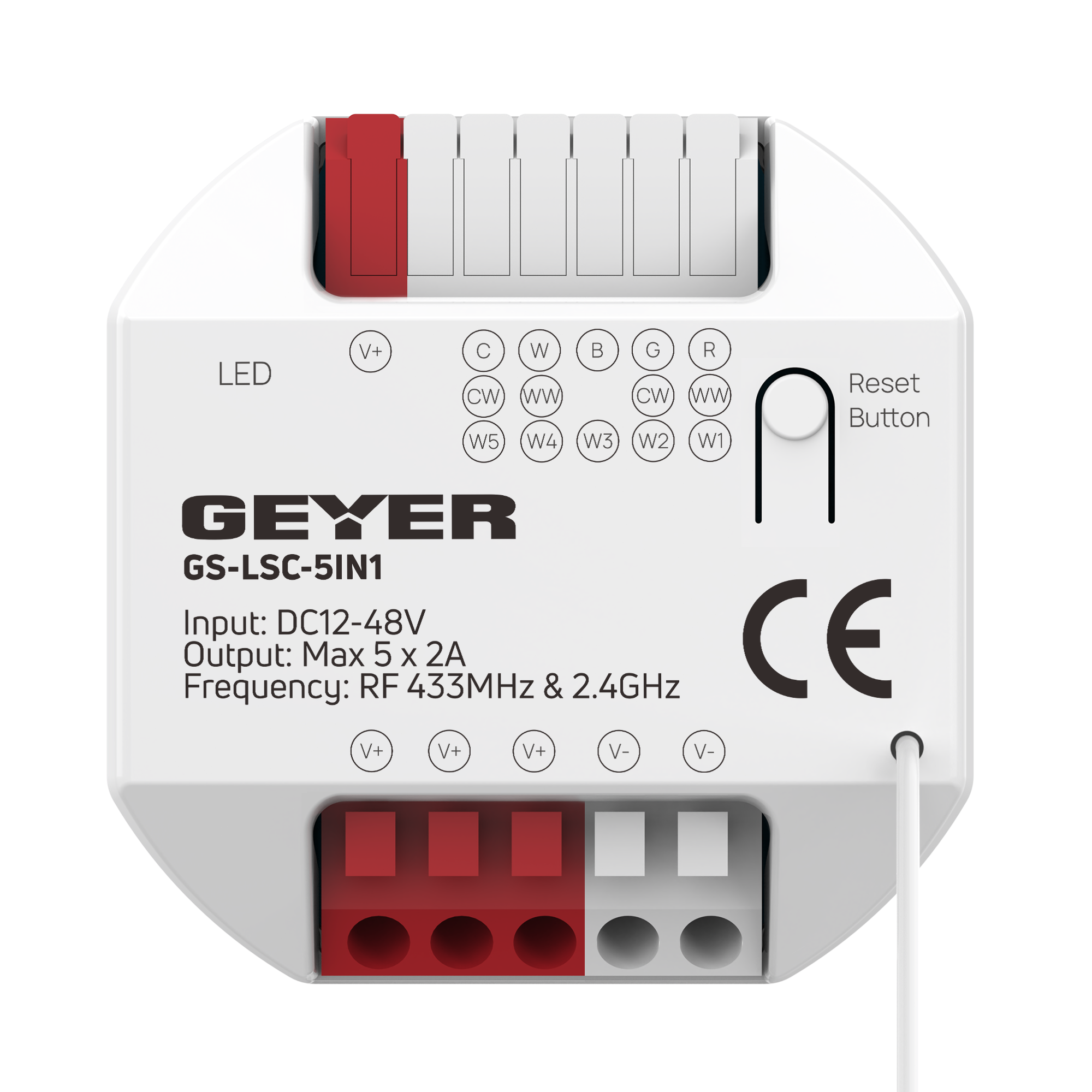 GEYER GS-LSC-5IN1 Wi-Fi and RF five-channel LED strip controller