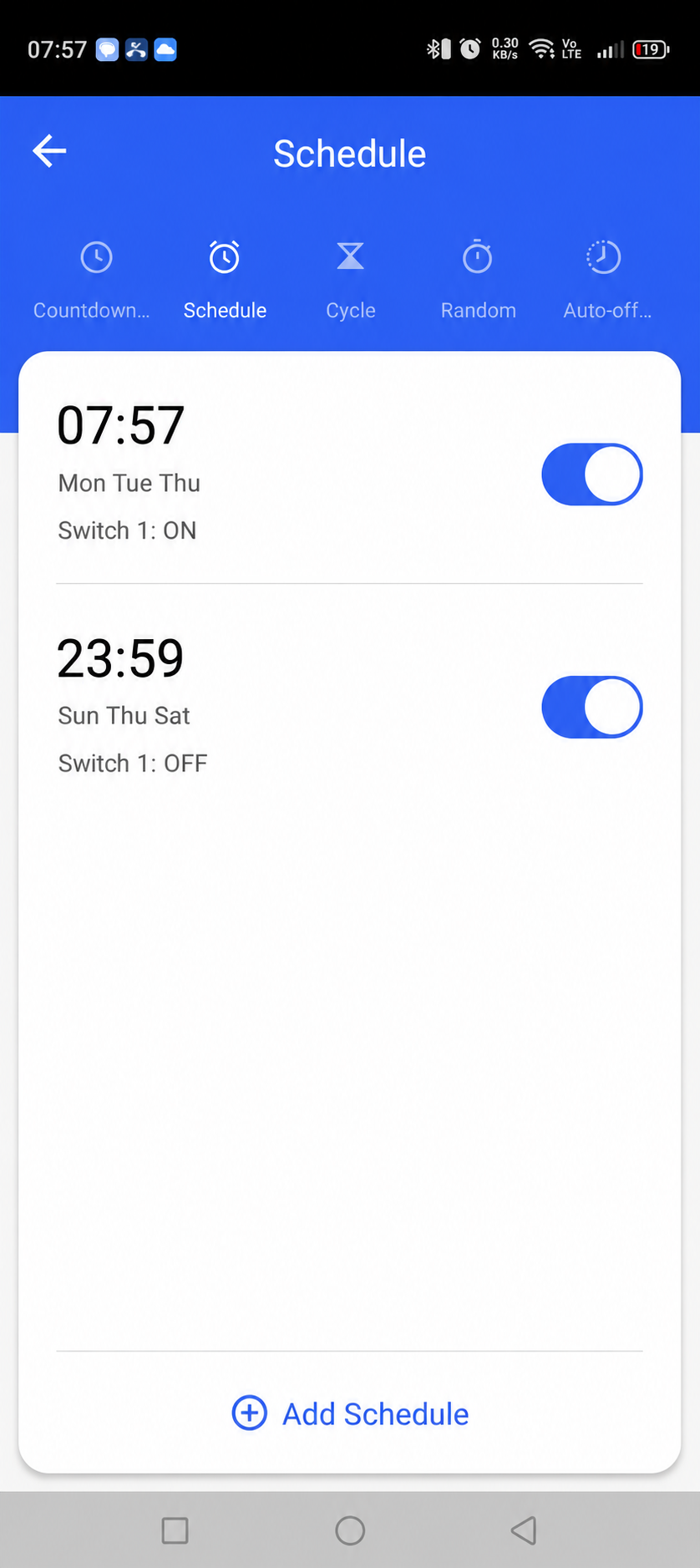 GEYER Smart schedule for a GS-S2CH channel
