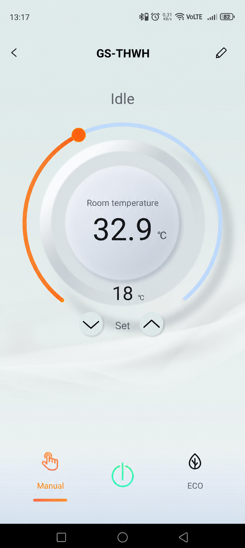 Temperature control in the GEYER Smart app